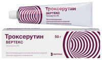 Троксерутин Вертекс гель д/наруж прим 2% туба 50 г х1