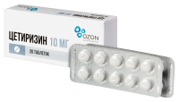 ЦЕТИРИЗИН таб 10мг N20  ОЗОН