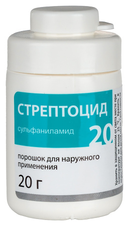 СТРЕПТОЦИД пор 20г  Лекарь (банка с дозатором)