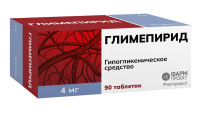 ГЛИМЕПИРИД 4 МГ N90 ТАБЛ /ФАРМПРОЕКТ