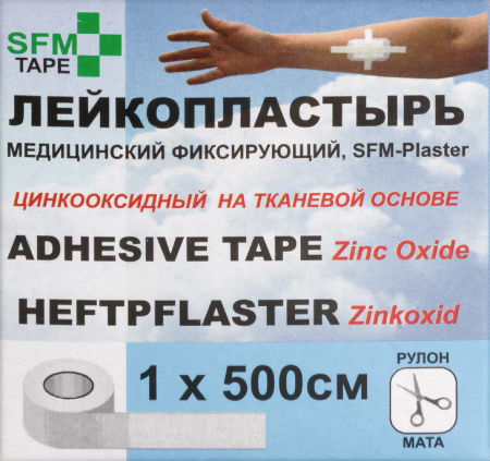 ПЛАСТЫРЬ SFM катушка 1х500см (ткан)
