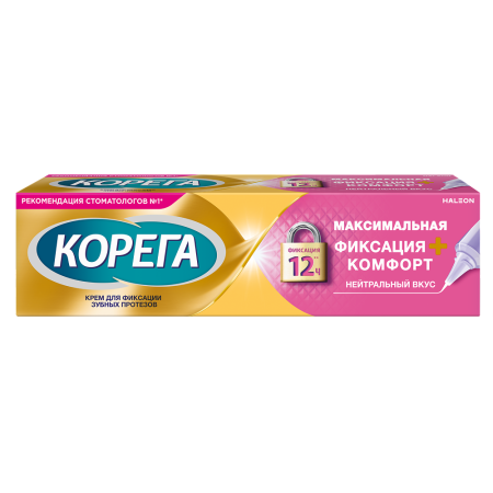 КОРЕГА крем Максимальная фиксация + комфорт 40г (нейтральный вкус)