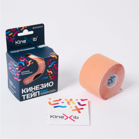 БИНТ эласт КИНЕЗИО-ТЕЙП KINEXIB PRO 5смх5м бежевый