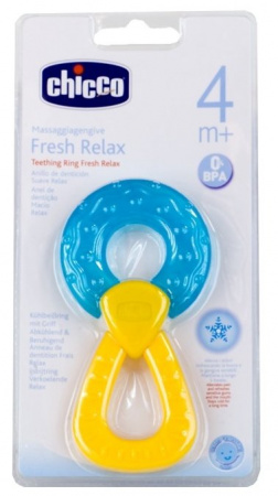 ЧИККО Прорезыватель Fresh Relax Кольцо Голубое (4+)