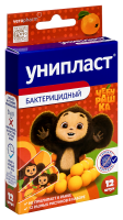Пластырь унипласт бактерицидный чебурашка 1,9х7,2см (прокладка 1,3х2,5см) набор