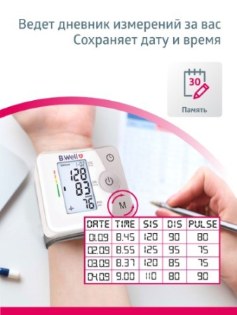 ТОНОМЕТР B.WELL автом MED-57 На запястье