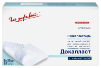 ПЛАСТЫРЬ ДОКАПЛАСТ с Мирамистином 6х10см №25