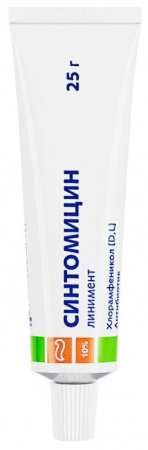 СИНТОМИЦИНА линимент 10% 25г  Нижфарм #