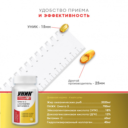 ОМЕГА-3 ПОЛЯРИС Коллаген капс №60  Биохит