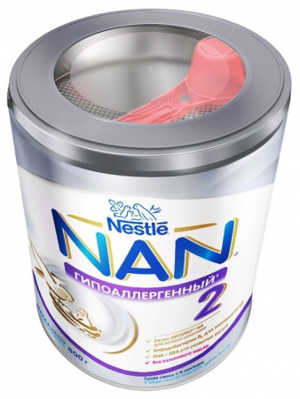НЕСТЛЕ НАН ПРЕМИУМ-2 Optipro-Ha Гиппоаллергенный сух мол смесь 800г