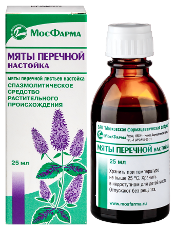 МЯТА ПЕРЕЧНАЯ настойка 25мл  Московская ФФ