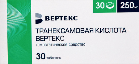 ТРАНЕКСАМОВАЯ К-ТА-ВЕРТЕКС таб п п о 0,25 №30