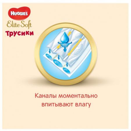 HUGGIES ТРУСИКИ-ПОДГУЗНИКИ ELITE SOFT РАЗМЕР 5 12-17КГ N19