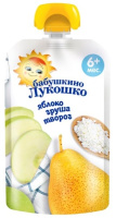 БАБУШКИНО ЛУКОШКО ПЮРЕ Яблоко/Груша/Творог 90г (дой-пак)