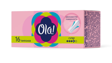 ОЛА тампоны SUPER Шелковистая поверхность №16