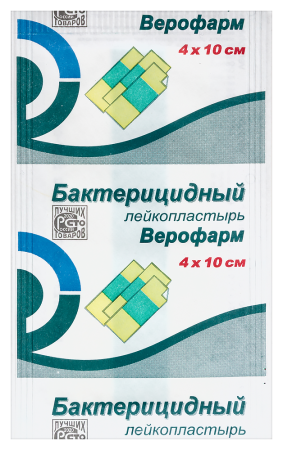 ПЛАСТЫРЬ ВЕРОФАРМ бактер 4х10см N1