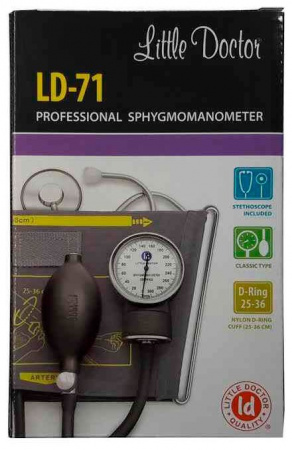 ТОНОМЕТР LITTLE DOCTOR LD71 механический (манж 25-36см)