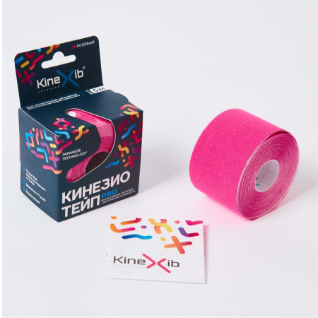 БИНТ эласт КИНЕЗИО-ТЕЙП KINEXIB PRO 5смх5м розовый