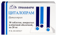 ЦИТАЛОПРАМ таб 20мг №30  Пранафарм