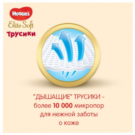 HUGGIES ТРУСИКИ-ПОДГУЗНИКИ ELITE SOFT РАЗМЕР 5 12-17КГ N19