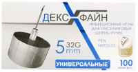 ИГЛА ДЛЯ ШПРИЦ-РУЧКИ DEXFINE 32G 0,23х5мм №100