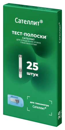 ТЕСТ-ПОЛОСКИ к глюкометру САТЕЛЛИТ N25