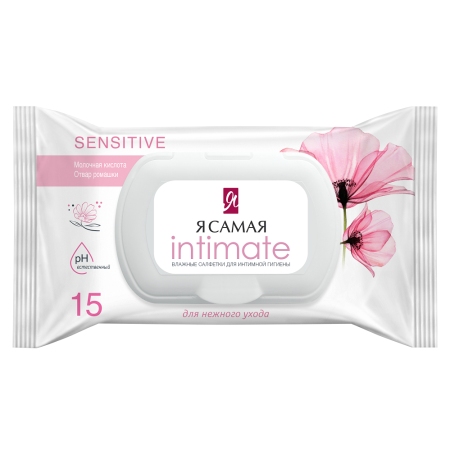 Я САМАЯ Салфетки влаж N15 Д/интим гиг (ромашка)