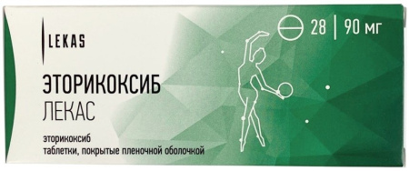 ЭТОРИКОКСИБ-ЛЕКАС таб 90мг N28