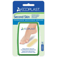 ПЛАСТЫРЬ ECOPLAST Гидроколлоидный Second skin 20х60мм №5