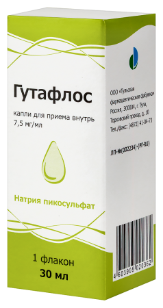 ГУТАФЛОС капли д/пр внутрь 7,5мг/мл 30мл №1