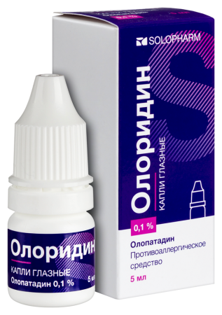 ОЛОРИДИН капли глазные 0,1% 5мл №1