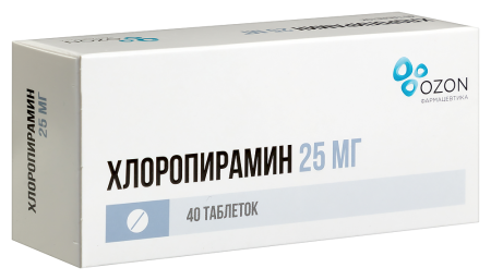 ХЛОРОПИРАМИН таб 25мг №40  ОЗОН