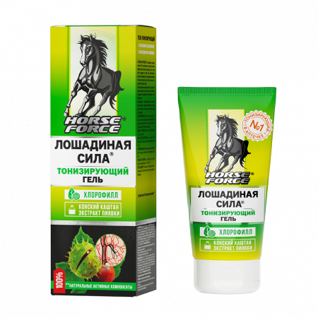 ЛОШАДИНАЯ СИЛА Гель для ног тонизирующий (каштан/пиявка) 125 мл