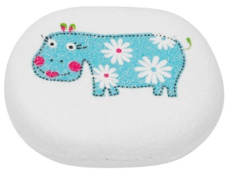 РОКСИ-КИДС Губка мягкая с махровым покрытием Hippo 0+