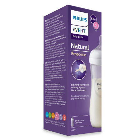 АВЕНТ SCY906/01 Бутылочка для кормления Natural Response 330 мл с 3 мес.