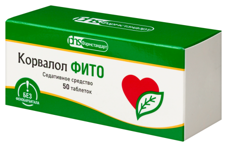 КОРВАЛОЛ ФИТО таб 1,16+28+16,4мг №50