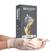 ПЕРЧАТКИ BENOVY ЛАТ см/нест опуд текстур на пальцах хлориров (пара) L №50