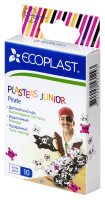 ПЛАСТЫРЬ ECOPLAST Набор Полимерный Junior Pirate 70х20мм №10