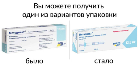 МЕТОДЖЕКТ 50 мг/мл 12,5мг (0,25мл) шприц №1