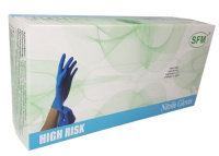 ПЕРЧАТКИ SFM НИТР HIGHT RISK (пара) M N25 (голубой)
