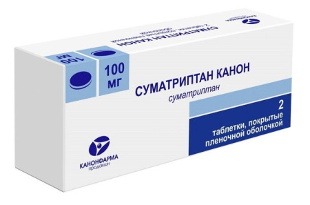 СУМАТРИПТАН-КАНОН таб 100мг №2