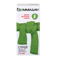 ГРАММИДИН 0,06 МГ+0,1 МГ/ДОЗА 112 ДОЗ СПРЕЙ ДОЗ Д/МЕСТ ПРИМ