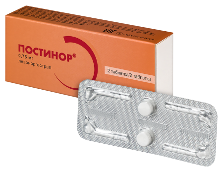 Постинор табл 0,75 мг х2 ^