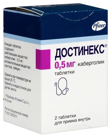 ДОСТИНЕКС таб 0,5мг N2