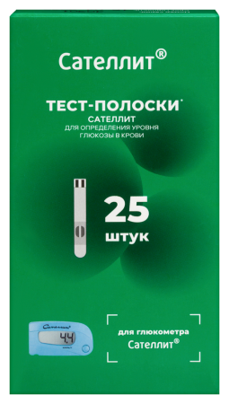 ТЕСТ-ПОЛОСКИ к глюкометру САТЕЛЛИТ N25