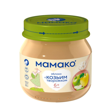 МАМАКО ПЮРЕ Яблоко-Козий творог 80г