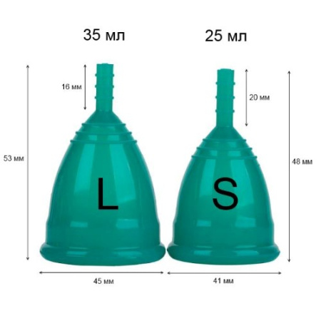 ONLYCUP Менструальная чаша Серия Лен S (зеленая)