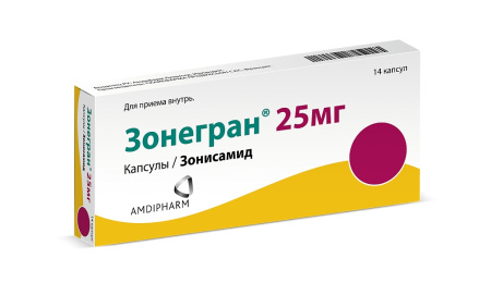 ЗОНЕГРАН капс 25мг N14