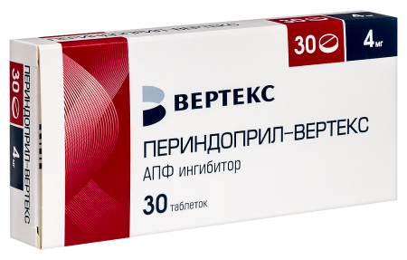 ПЕРИНДОПРИЛ-ВЕРТЕКС 4 МГ N30 ТАБЛ/БЛИСТЕР