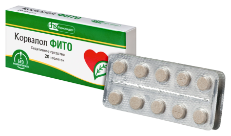 КОРВАЛОЛ ФИТО таб 1,16+28+16,4мг №20